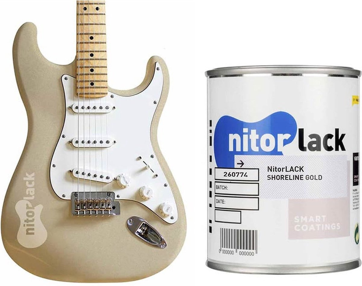 NitroLACK Nitrocellulose Lak Shoreline Goud voor Gitaren