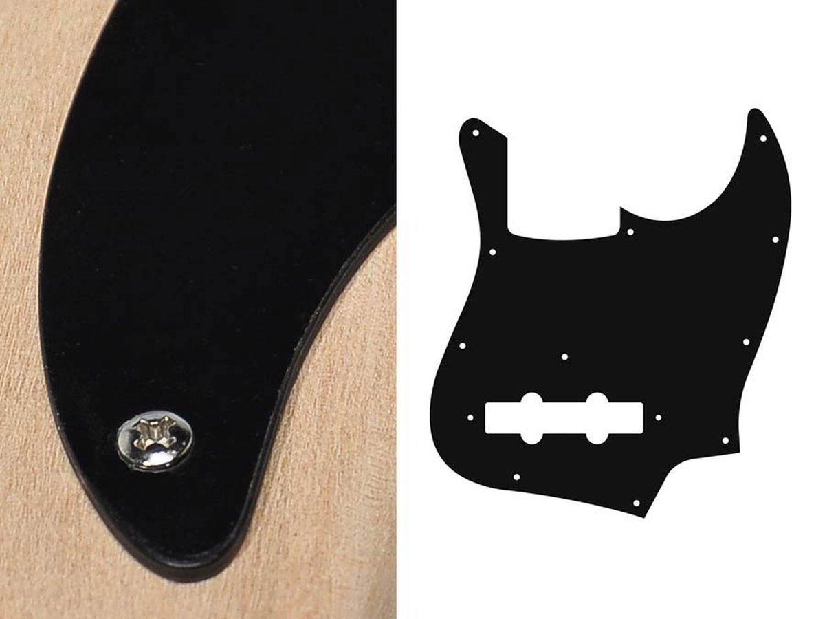 Boston JB-110-B pickguard, Jocker bass, standard, 1 ply, black