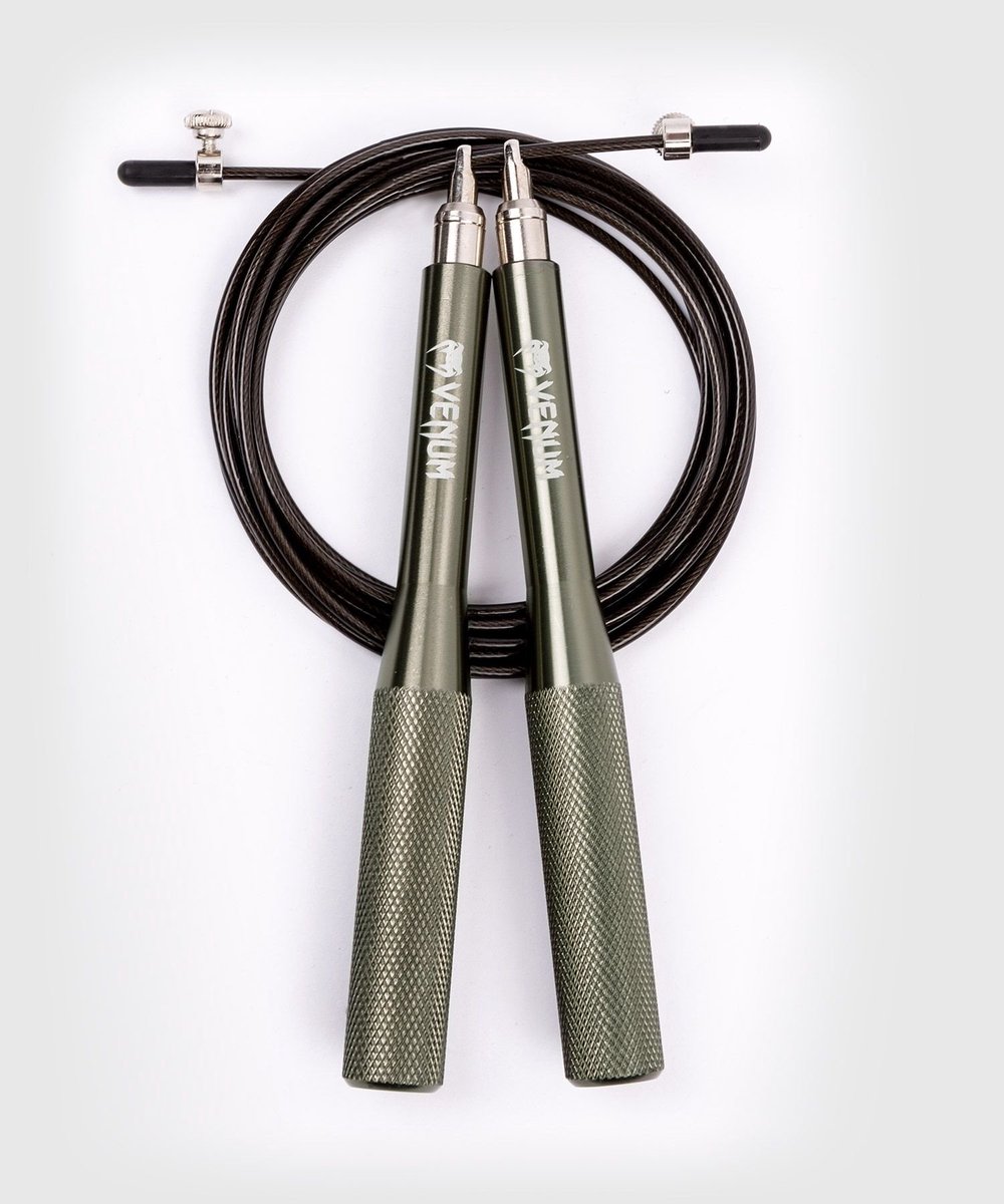 Venum Thunder Evo Springtouw – Khaki | Verstelbaar Jump Rope voor Boksen, Fitness & HIIT