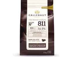 Callebaut Chocolade Callets - Puur - 2,5 kg - Belgische Chocolade