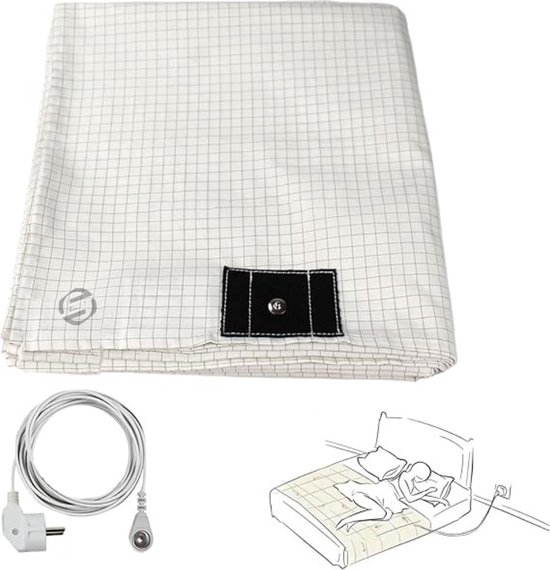 Tapis de mise à la terre pour lit, housse de matelas en terre avec kit Tapis de mise à la terre pour lit, housse de matelas en terre avec kit