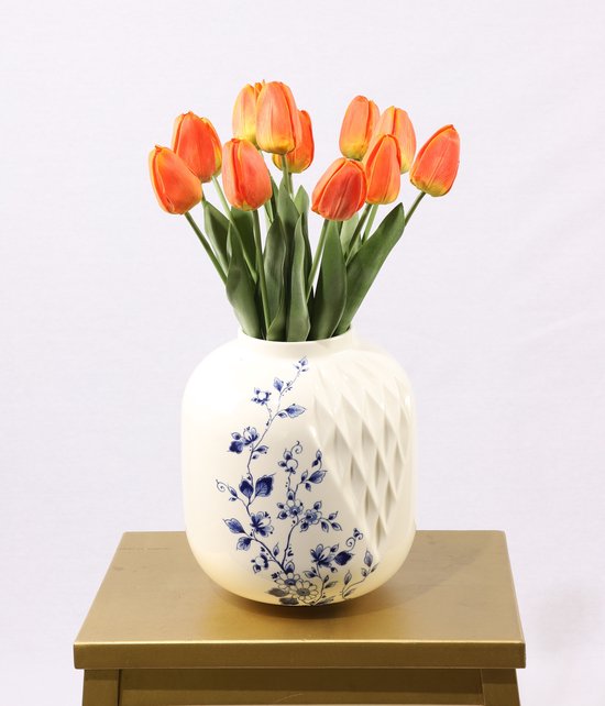 Bouquet de Fleurs en soie - Tulipes Oranje