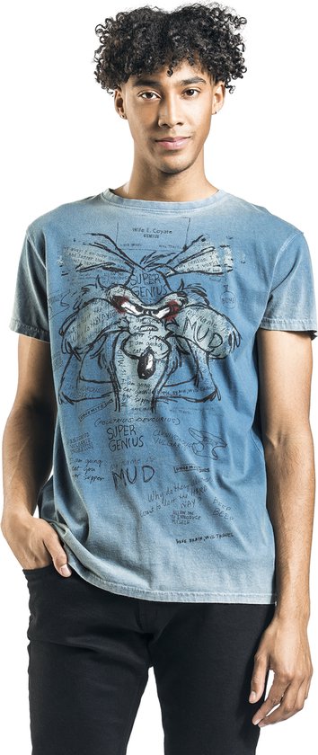 T-shirt Looney Tunes Wile E. Coyote - Pensées intérieures turquoise 4XL Homme