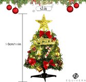 Equivera Mini Sapin de Noël avec Siècle des Lumières - Mini Sapin de Noël avec Décoration - Mini Sapin de Noël - Mini Sapin de Noël avec Lumières - Petit Sapin de Noël