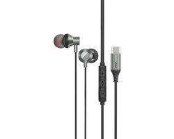 ProMate® Silken-C - In-Ear USB-C Wired Earphones - Ergonomisch Ontwerp - Metalen Behuizing - In-Line Controls - Kristalheldere Gesprekken - Diepe Basrespons - Voor Tablets en Smartphones - Hoogwaardige Geluidskwaliteit