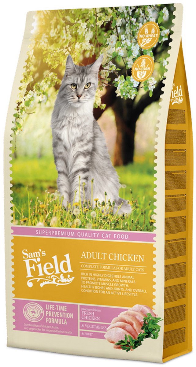 Sam's Field Cat Adult Kip - Kattenvoer - 7.5 kg
