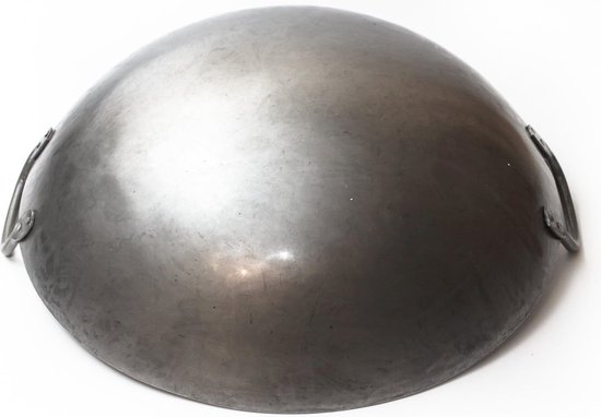 Ambachtelijke 40 cm Wok van Koolstofstaal met Handgehamerd Ontwerp - Perfect voor Traditionele Chinese Koken van Merkloos — afbeelding 5