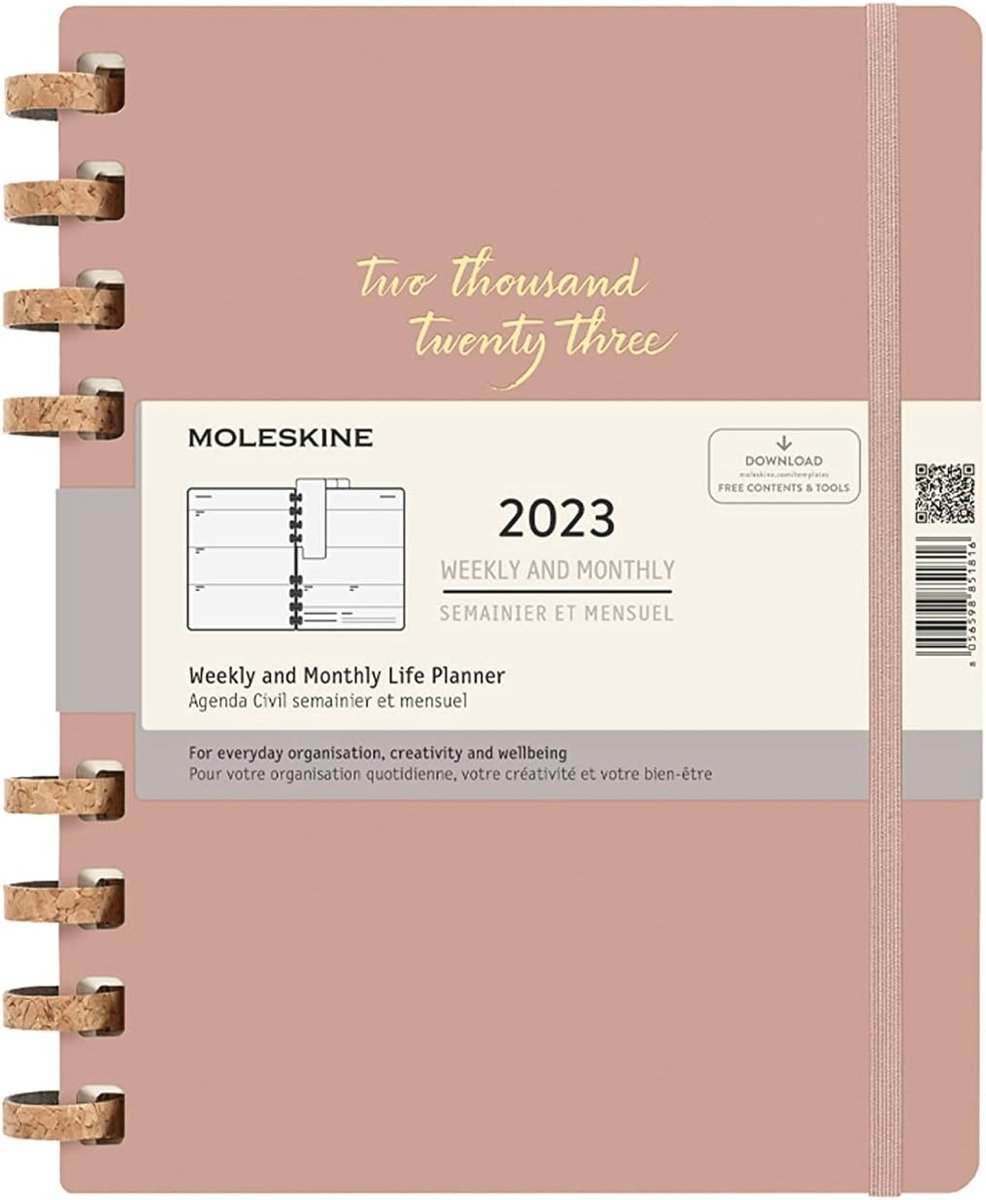 Extra Grote Maandplanner 2023 - 12 Maanden Dagboek, Hardcover, 19 x 25 cm, Creatieve Organisatie