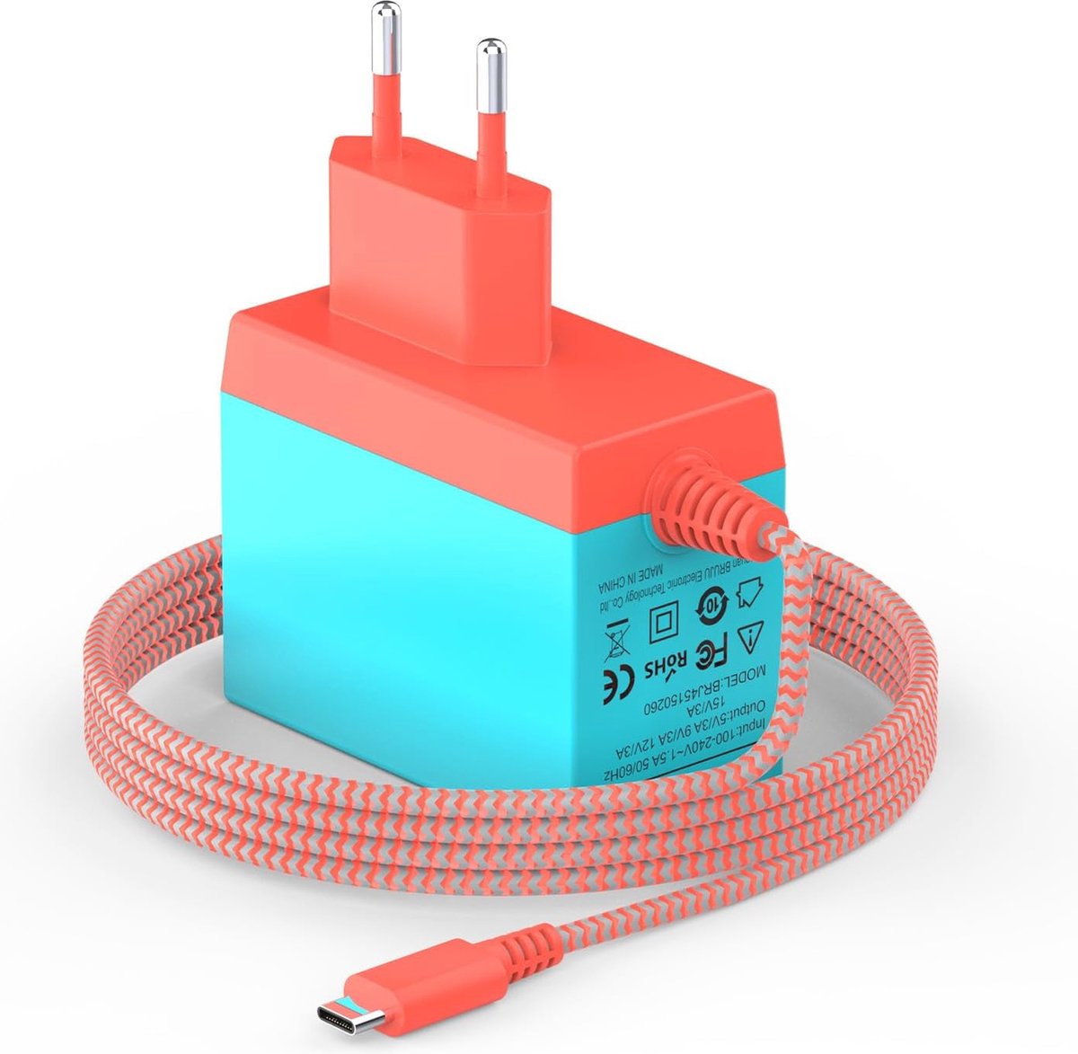 USB C Snellader voor Switch - 15V/2,6A Compatibel met OLED, Lite en Dock
