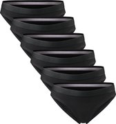 DANISH ENDURANCE Culottes en Katoen biologique - Sans coutures - Taille élastique - pour femme - Paquet de 6 - Zwart - XL