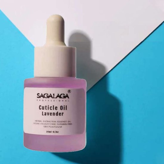 Sagalaga - Nagelolie Lavendel - 20 ml - Nagelriemolie Lavendel - Nagelolie verzorging - Nagelolie set - Cuticle oil - Nagelriemcreme - Nagelversterker - Nagelverzorging set - Nagelriem olie - Olie nagelriem - Olie nagels - Nagel olie - Nail oil