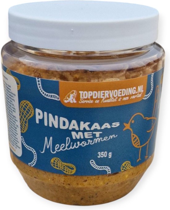 Pindakaas Met Meelwormen voor Vogels - 12 potten a 350 gram