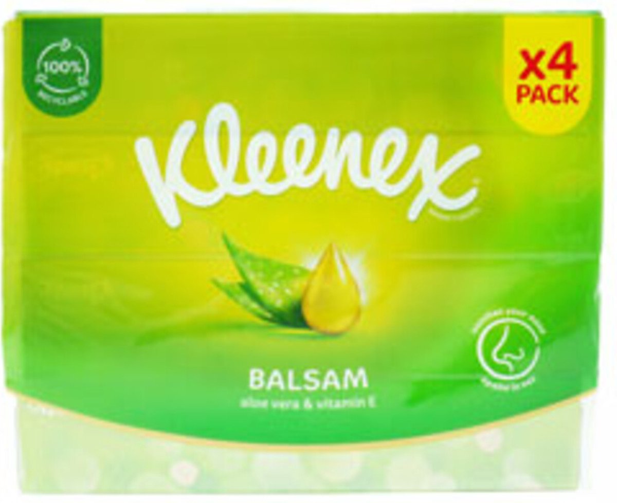 Goedkoopste 6x Kleenex Tissues Balsam 3-laags 4 x 64 stuks