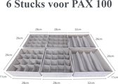 [WESHEIR]-[Organizer voor IKEA kledingkast]-[kast organizer]-[Geschikt voor IKEA PAX 100]-[opbergsysteem voor lades]-[ voor sok, ondergoed, beha]-[6 stucks]-[4 stucks X 28cm*26cm*11cm]-[2 stucksX 32cm*26CM*11cm]