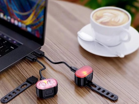 Fietsverlichtingsset Sport - Voorlicht en Achterlicht - LED - USB-Oplaadbaar — afbeelding 3