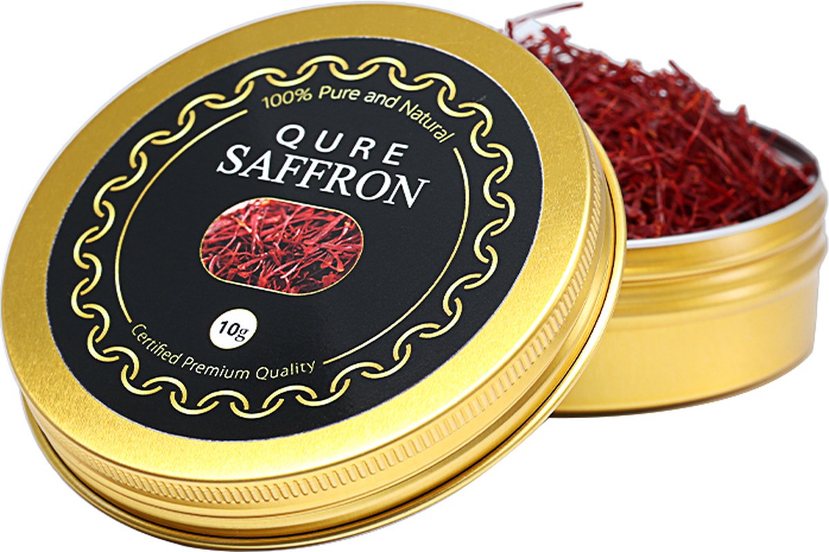Goedkoopste Qure Saffron | 100 Pure Saffraan van 10 gram | Gecertificeerd | Super Negin Kwaliteit Saffraan | Voordeelverpakking