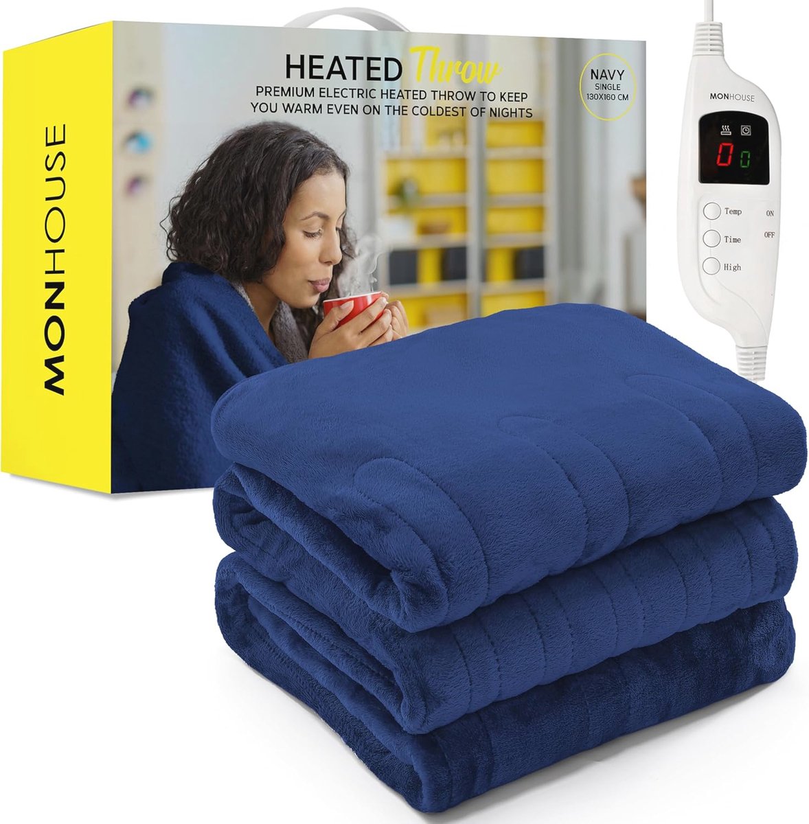 Verwarmde Plaid met Digitale Controller - Ideaal voor Koude Nachten - 130 x 160 cm