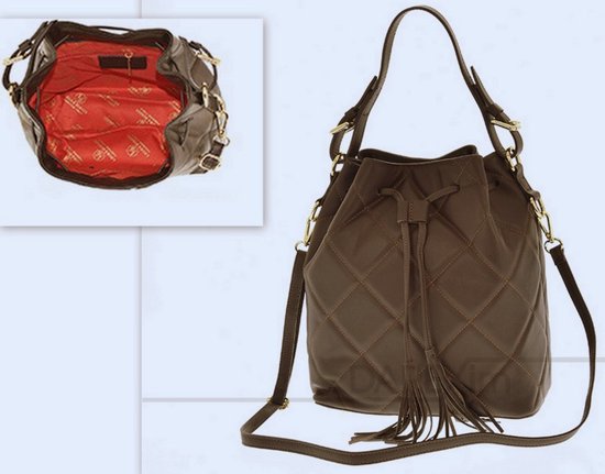 Hide & Stitches crossbody tas donkerbruin | 015219-Donkerbruin