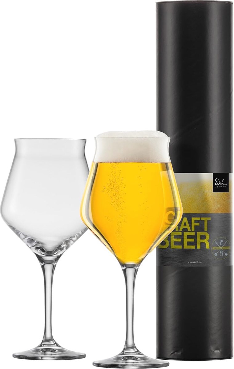 Craft Bierglazen in geschenkbuis - 100% vaatwasmachinebestendig, 435 ml, biertulp