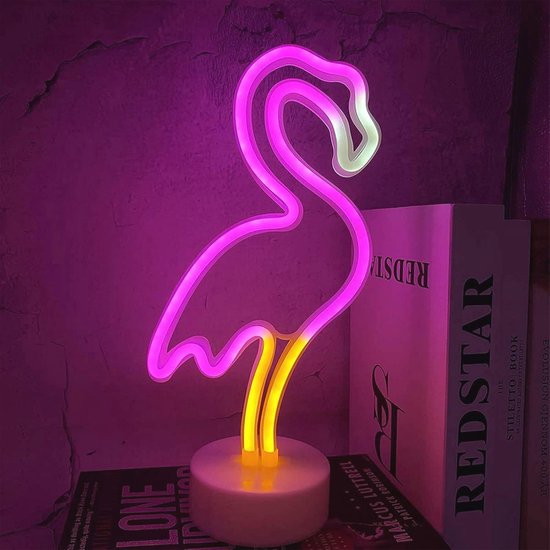 ineonlife Flamingo Bar Schild, Flamingo Bar Neon Schild für Wand Dekor, Tier Neon Sign Zeichen für Bars,Mann Höhle,Taverne,Club ,Partys,Erwachsene,Geschenk