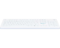 Purekeys full size wireless hygiënisch medisch toetsenbord wit