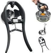 Eierschaal Snijder - Eiersnijders - Eierkraker, ei-opener, automatisch ei-breekgereedschap, eenvoudige eierschaalsnijder, eierschaalsnijder, ei-scheider, creatieve keukengereedschappen (zwart)
