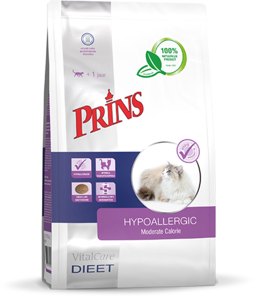 Prins VitalCare Dieet Hypoallergic Moderate Calorie kattenvoer 5 kg