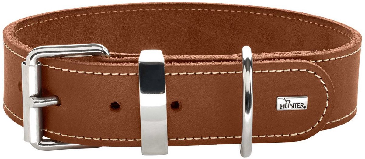 Hunter Halsband Aalborg Special Cognac - Hondenhalsband - 45 cm