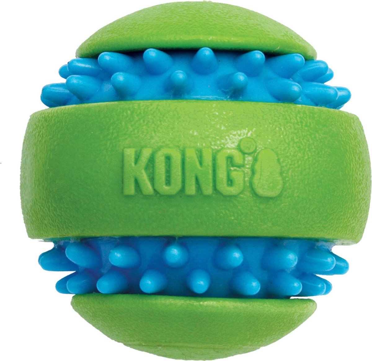Kong Squeezz Goomz Bal – Honden Speelgoed – Groen Blauw – 9 cm