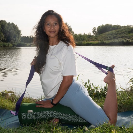Samarali Yoga bolsster - 100% katoen - 20x60 cm - 3.5KG - 2 covers (buiten & binnen) - GOTS gecertificeerd van Samarali — afbeelding 5