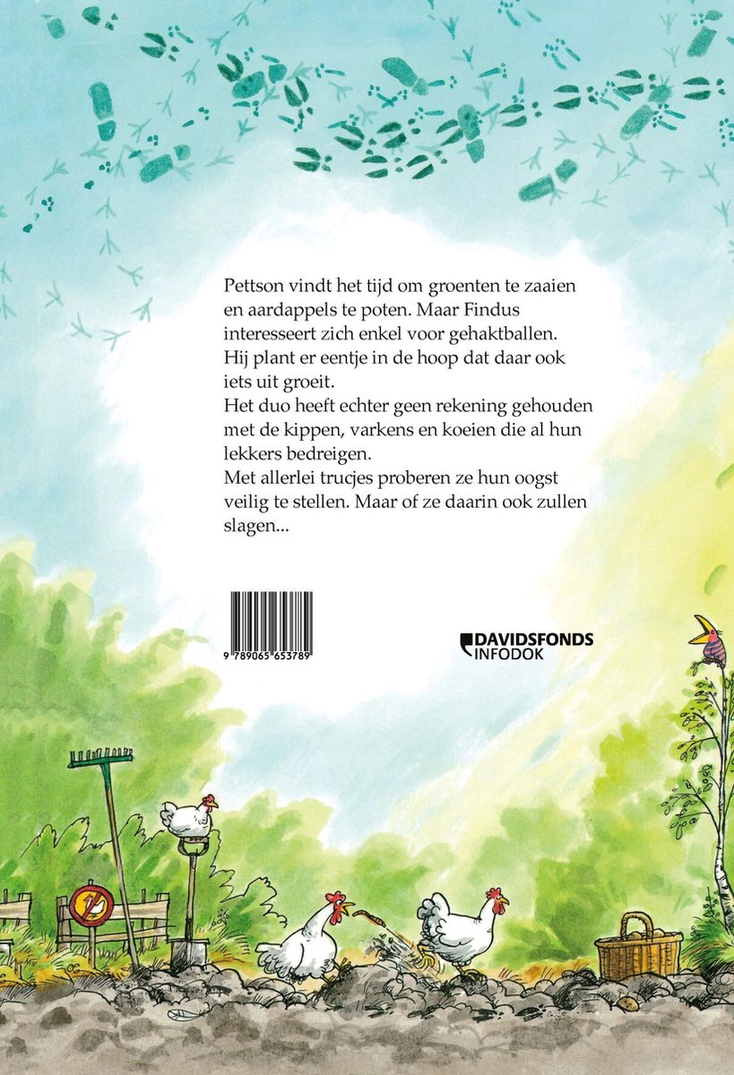 Pettson en Findus - Gekakel in de moestuin - back cover