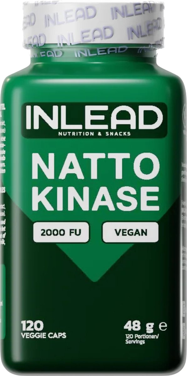Goedkoopste Inlead Nutrition & Snacks - Nattokinase - 120 caps - 120 porties - 2000 FU Nattokinase - Made in Germany - Vegan