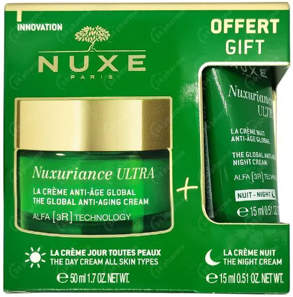 Goedkoopste NUXE Nuxuriance ULTRA La crème jour toutes peaux GRATIS 15ml La crème nuit