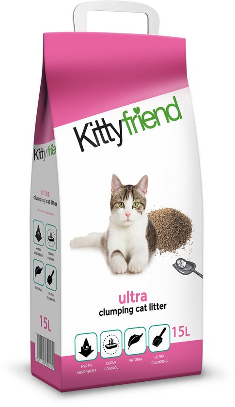 Kittyfriend Ultra Clumping - Kattenbakvulling - 15 l