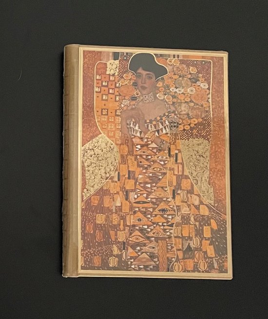Hardcover notitieboek met 'Beeld van Adele Bloch-Bauer' van Gustav Klimt erop.