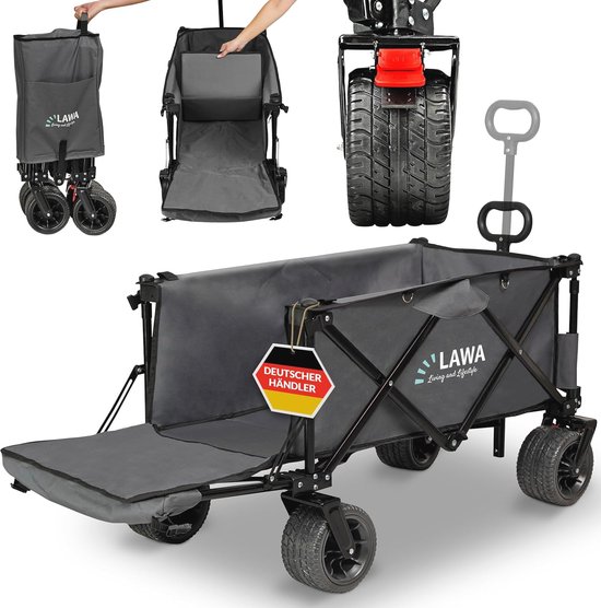 Foldable Wagon Double Decker 200 KG - Green kopen