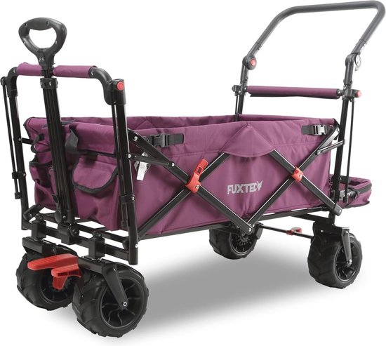 Opvouwbare Strandkar met Brede Wielen en UV-Bescherming voor Outdoor en Strand van Merkloos — afbeelding 5
