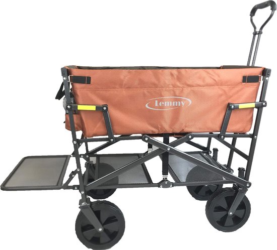 Opvouwbare handkar met tweedekker voor camping en picknick van LuxeCamp — afbeelding 2