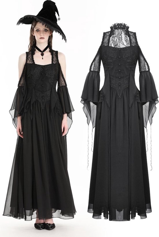 Custom Personalized Witch Off-shoulder Back Lace-up Dress - Gift Idea For Halloween/ Friend - I Was The Good Witch Yesterday main image 0