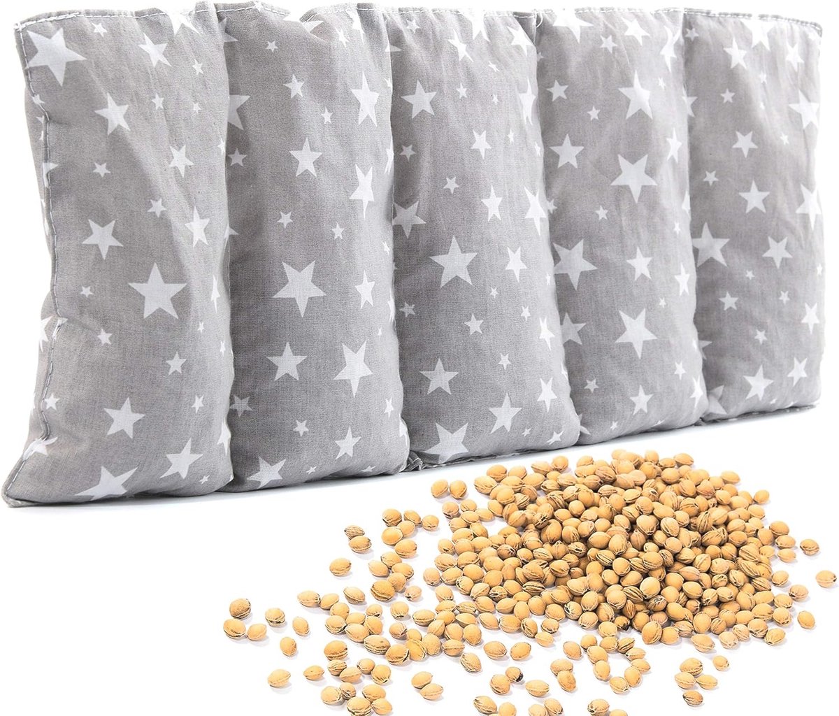 Kersenpitkussen voor warmte en koude | 55 x 20 cm | ideaal voor rug, nek en schouders | massagetoepassing voor kinderen en volwassenen | veilig gebruik