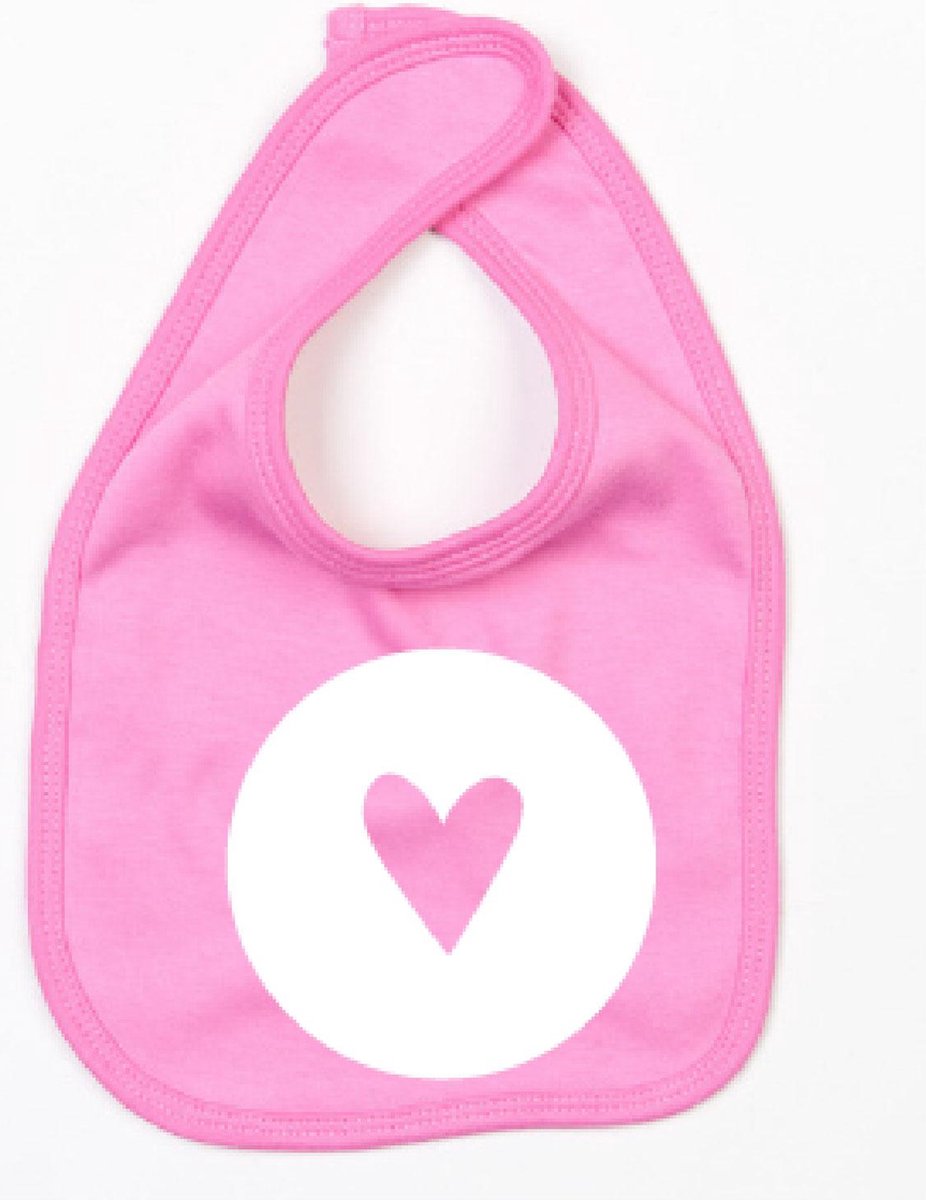 Goedkoopste Slabbetje Heart-Donker Roze-One Size