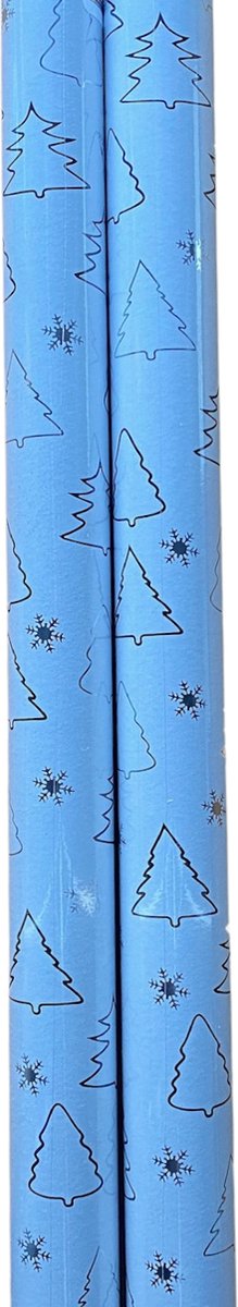 FESTIVE GIFTS Inpakpapier - Cadeaupapier - 200 x 70cm - 2 rollen - Kerst - Luxe Cadeauverpakking - Kleurrijk