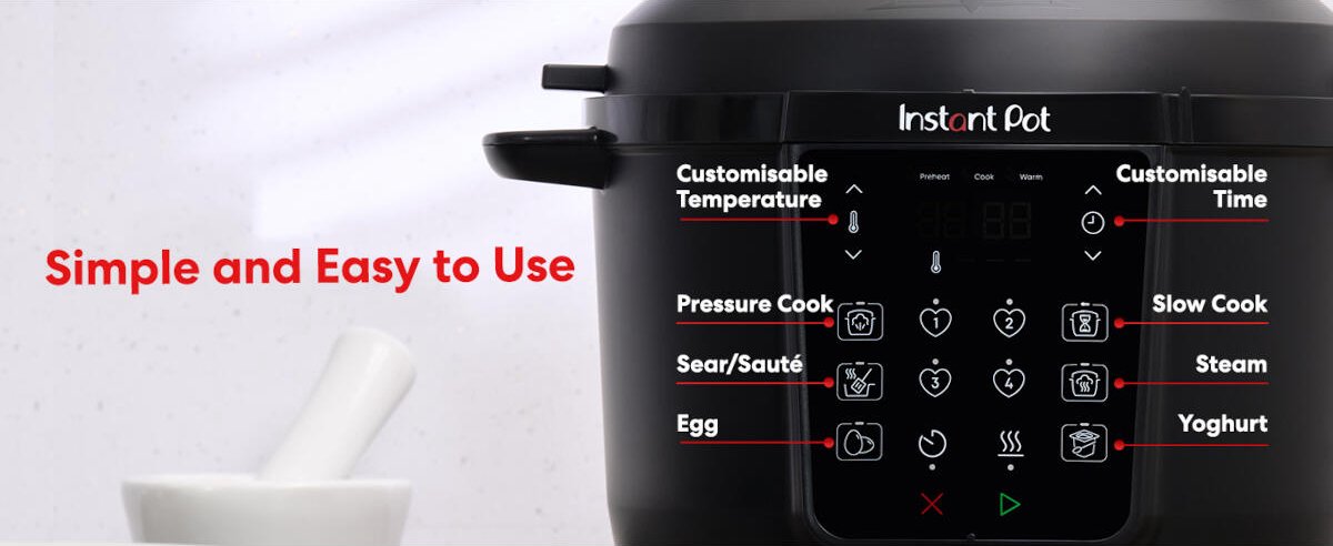 Instant 5,7L Multicooker RIO Zwart 1000W - afbeelding 3