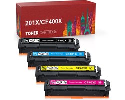 weCare Premium compatible XL… - Geschikt voor HP Color Laserjet Pro M252, M252DN, M252N, (MFP) M277, M277DW, M277N en M274N (Zwart, Cyaan, Magenta & Geel)