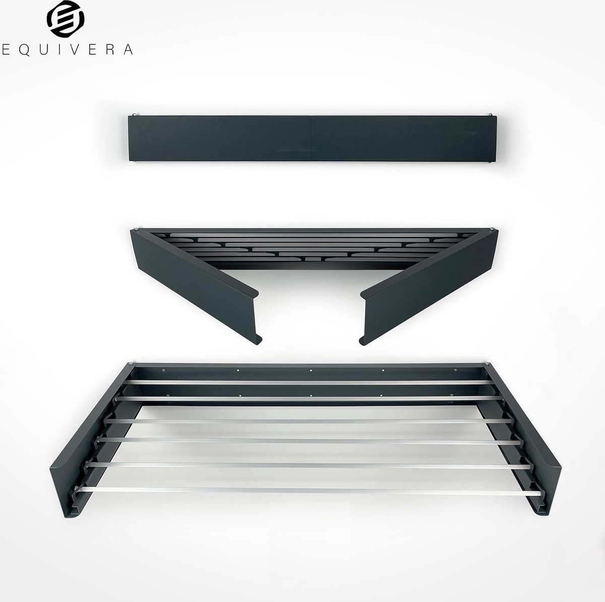 Goedkoopste Equivera Wanddroogrek - Wasrek - Droogrek - Wanddroogrek Inklapbaar - Wand Droogrek