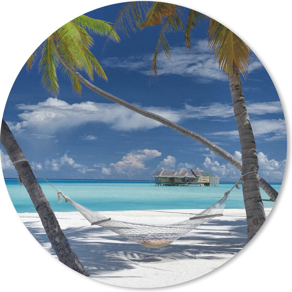 Muismat rond 30x30 cm - Mousepad Strand - Zomer - Hangmat - Ronde muismatten