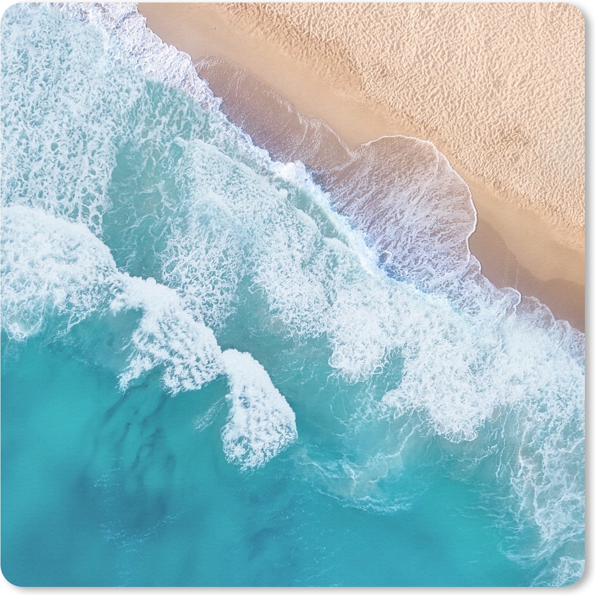 Muismat 20x20 cm - Mousepad Zee - Water - Schuim - Muismatten