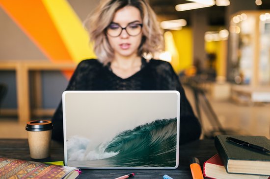 Sticker pour ordinateur portable - 11,6 pouces - Mer - Golf - Mousse