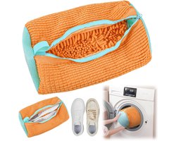 Waszak - Wasnet Voor Schoenen - Waszak Voor Schoenen - Schoenen Waszak - 39 x 19 Cm - Netje Anti-Vervorming - Delicaat Wasgoed - Schoen Wassen - Schoenenwaszak - Wasgoed - Wasmachine - Schoenen / Sneakers - Met Rits En Hangende Ring - Herbruikbaar