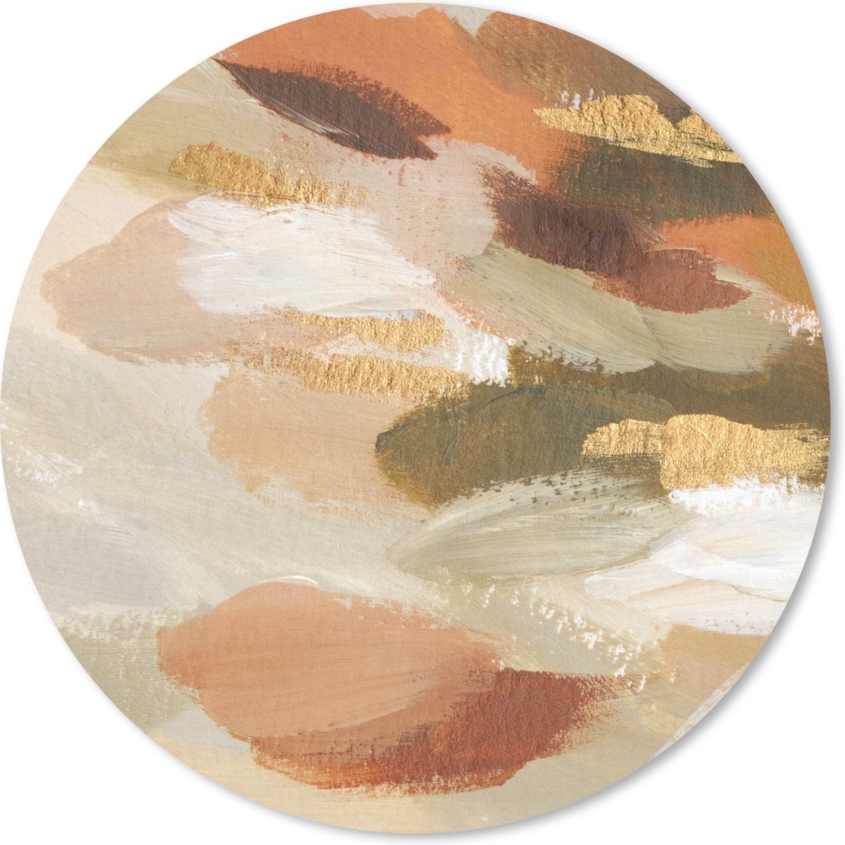 Muismat rond 30x30 cm - Mousepad Verf - Groen - Rood - Ronde muismatten